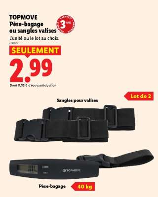 TOPMOVE Pèse-bagage ou sangles valises