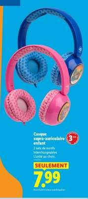 Casque supra-auriculaire enfant