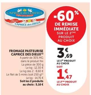 Fromage Pasteurisé Caprice des Dieux