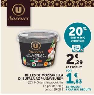 Billes de Mozzarella di Bufala AOP U Saveurs