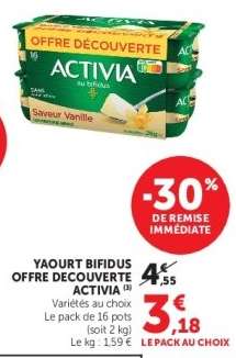 YAOURT BIFIDUS OFFRE DECOUVERTE ACTIVIA