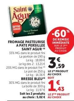 FROMAGE PASTEURISE A PATE PERSILLEE SAINT AGUR