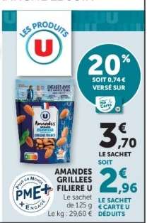 AMANDES GRILLÉES FILIÈRE U