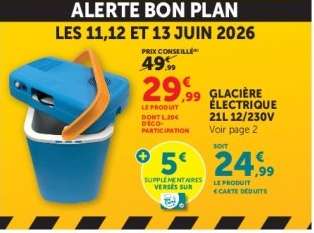 GLACIÈRE ÉLECTRIQUE 21L 12/230V