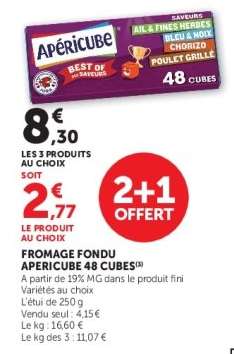 FROMAGE FONDU APERICUBE 48 CUBES