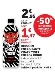 Boisson Energissante Crazy Tiger Energy Drink