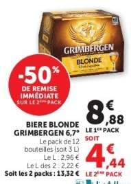 BIERE BLONDE GRIMBERGEN 6,7°