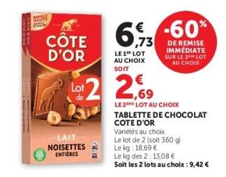 TABLETTE DE CHOCOLAT “CÔTE D’OR”
