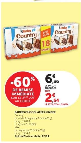 Barres Chocolatées Kinder