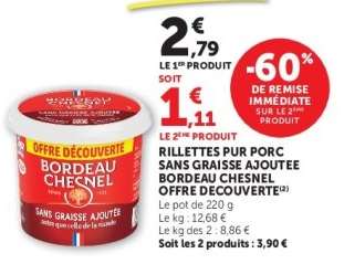 Rillettes pur porc sans graisse ajoutée Bordeau Chesnel