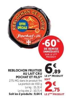 Reblochon Fruitier au Lait Cru Pochat et Fils