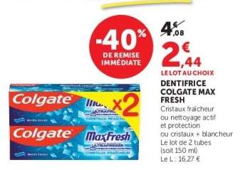 DENTIFRICE "COLGATE MAX FRESH"