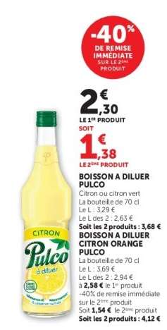 BOISSON A DILUER PULCO