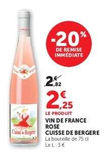 VIN DE FRANCE ROSÉ CUISSE DE BERGÈRE