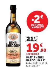 Pastis Henri Bardouin 45°
