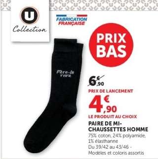 Paire de mi-chaussettes homme