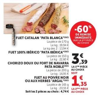 FUET AU POIVRE NOIR OU AUX HERBES ARGAL