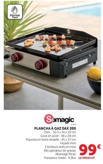 PLANCHA À GAZ DAX 200
