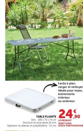 TABLE PLIANTE