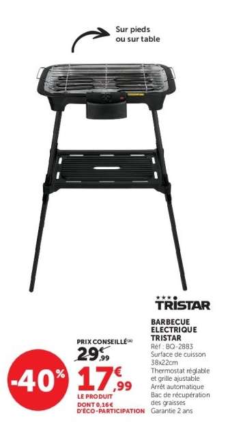 BARBECUE ELECTRIQUE TRISTAR