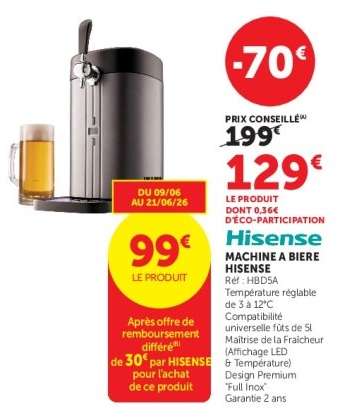 Hisense Machine à Bière