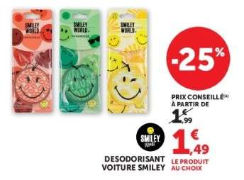 DESODORISANT VOITURE SMILEY