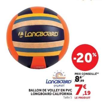 Ballon de volley en PVC Longboard California