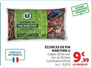 Écorces de Pin Maritime U