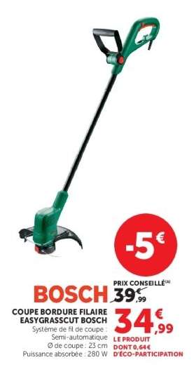 COUPE BORDURE FILAIRE EASYGRASSCUT BOSCH