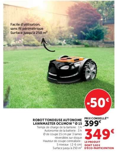 ROBOT TONDEUSE AUTONOME LAWNMASTER OCUMOW 015