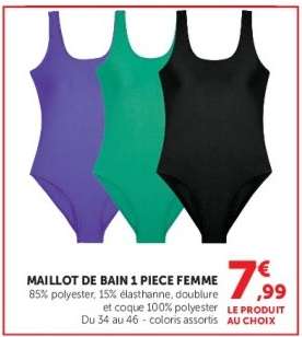 Maillot de bain 1 pièce femme