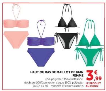 Haut ou bas de maillot de bain femme