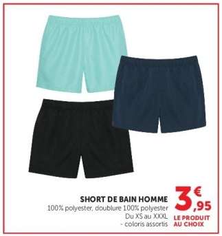 Short de bain homme