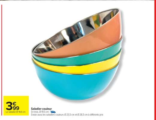 Saladier couleur