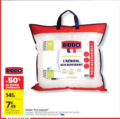 Oreiller "Eco-respirant"