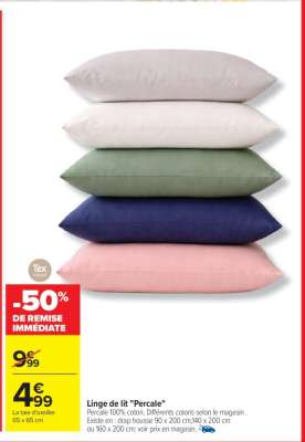 LINGE DE LIT PERCALE