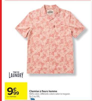 Chemise à fleurs homme