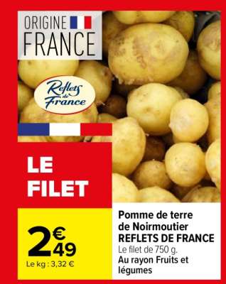 Pomme de terre de Noirmoutier REFLETS DE FRANCE