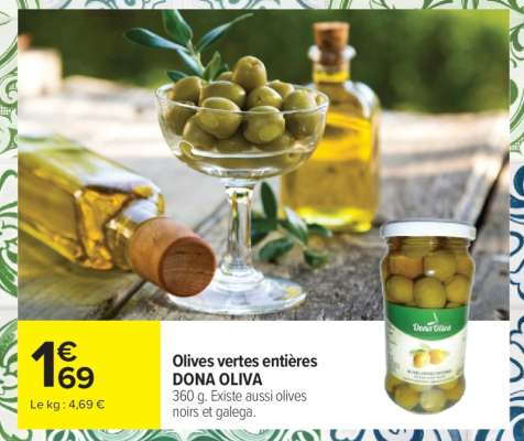Olives vertes entières DONA OLIVA