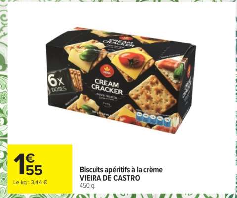 Biscuits apéritifs à la crème VIEIRA DE CASTRO