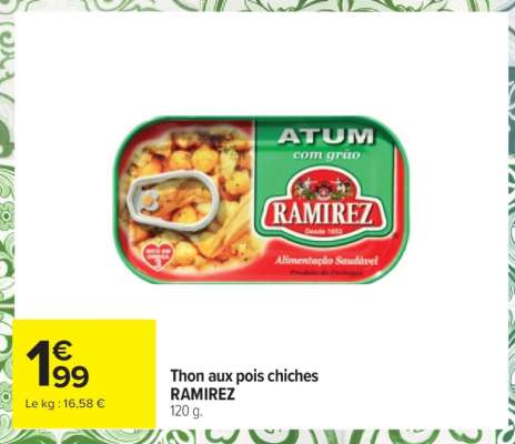 Thon aux pois chiches RAMIREZ