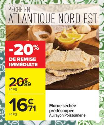 Morue séchée prédécoupée
