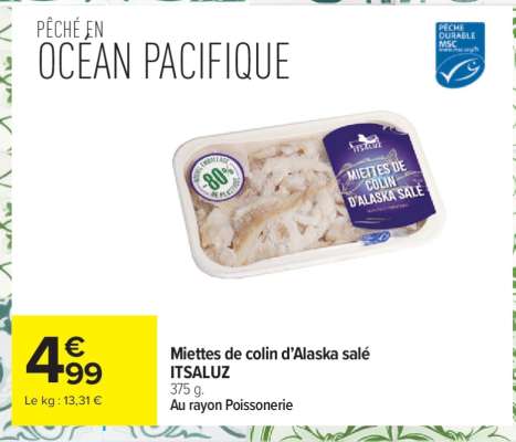 Miettes de colin d'Alaska salé ITSALUZ