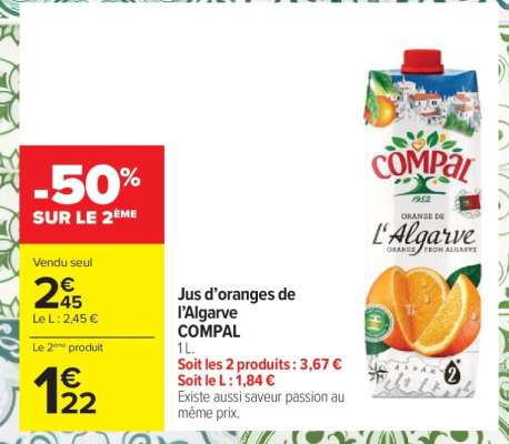 Jus d’oranges de l’Algarve COMPAL