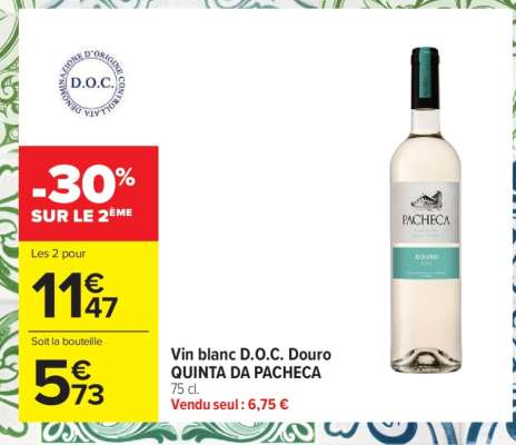 Vin blanc D.O.C. Douro QUINTA DA PACHECA