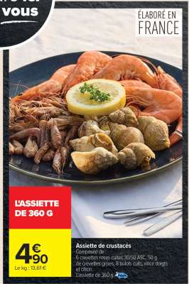 L'ASSIETTE DE 360 G
