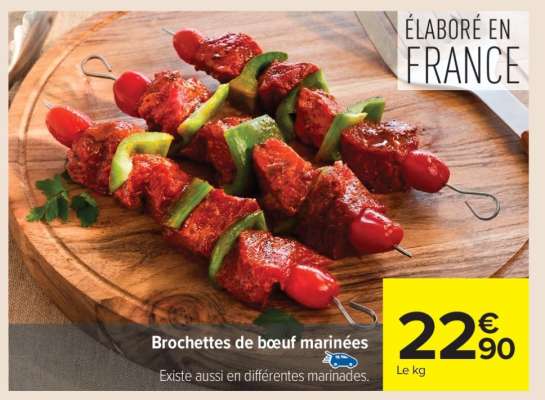 Brochettes de bœuf marinées
