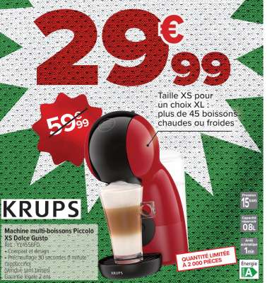 KRUPS Machine multi-boissons Piccolo XS Dolce Gusto