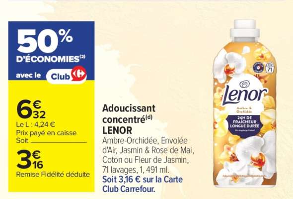 Adoucissant concentré LENOR