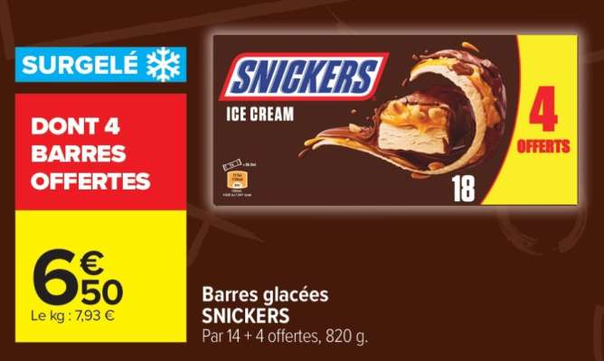Barres Glacées Snickers